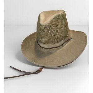 Henschel Hat Co USA Aussie Breezer Hat Men's Size Small Mesh Crown Olive Khaki